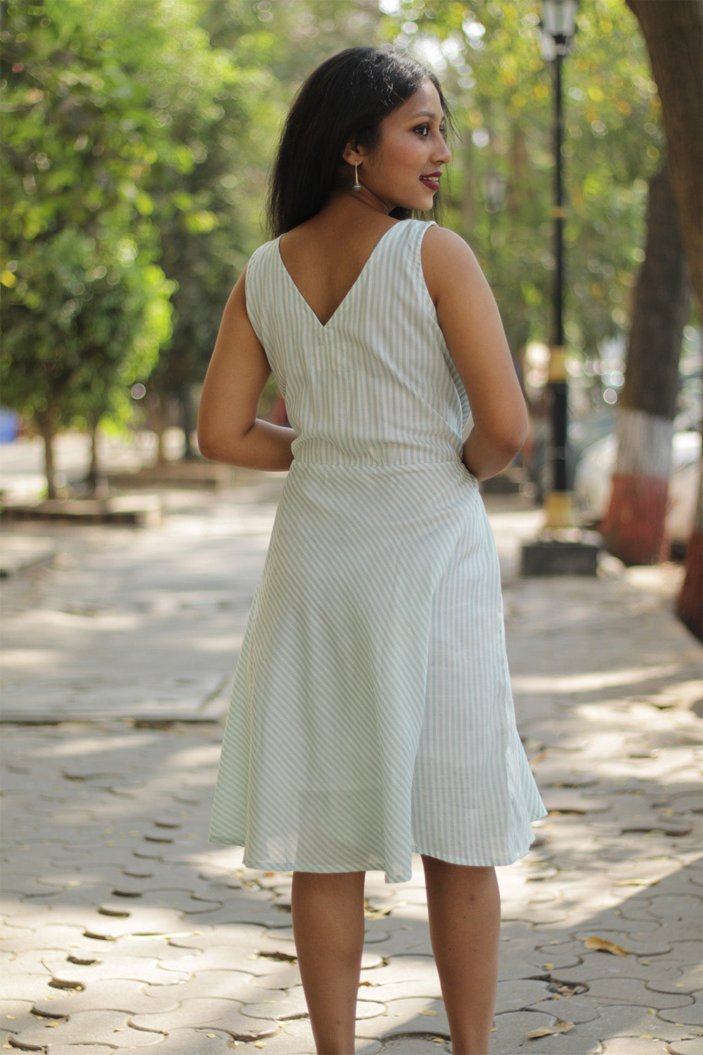 Candy Cane | Fitted Yoke Dress | Mint