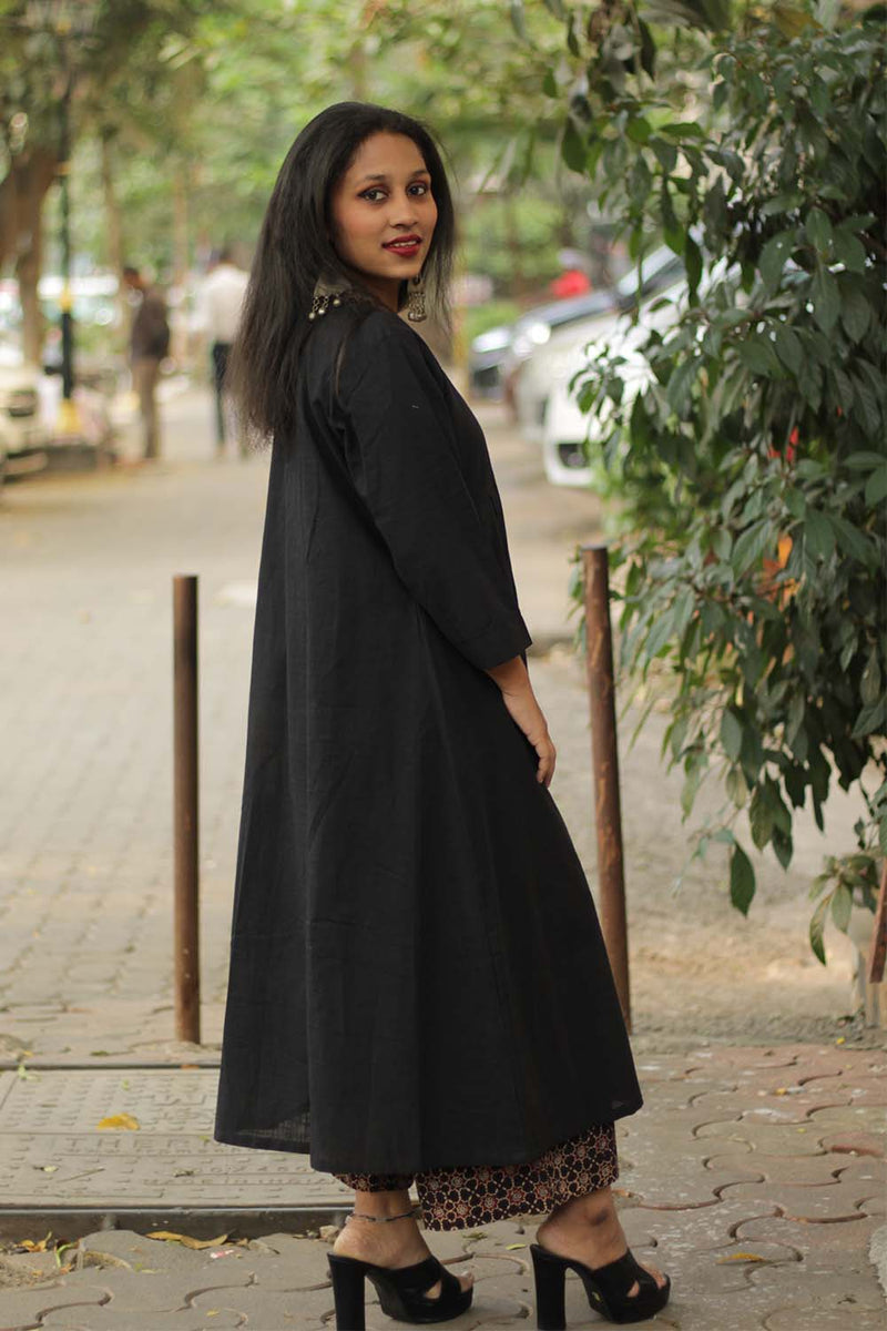 Afghani Pendant Dress  | Noir Cotton