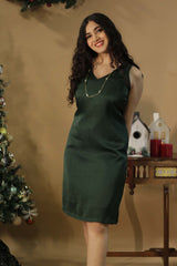 Noor | Sleeveless Modal Dress | Emerald Green