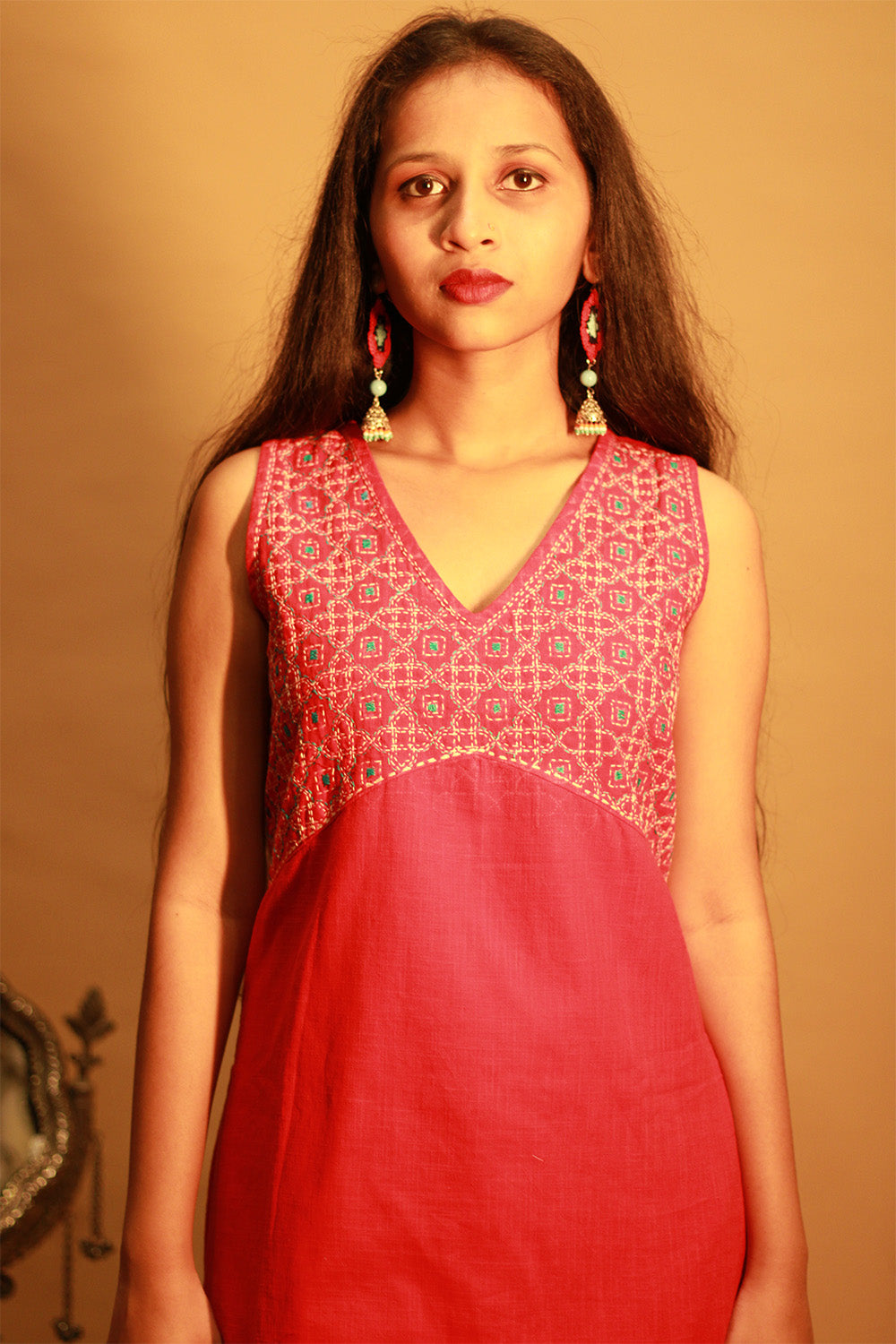 Suhani | Embroidered Dress | Red
