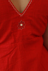 Khwaab | Long  Kali Dress | Red