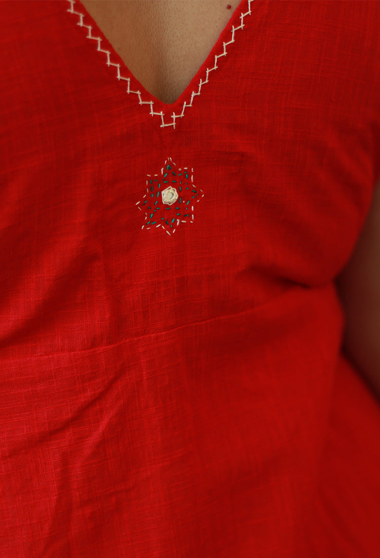 Khwaab | Long  Kali Dress | Red