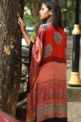 Sitaara | Modal Kaftan | Madder Circles Ajrakh