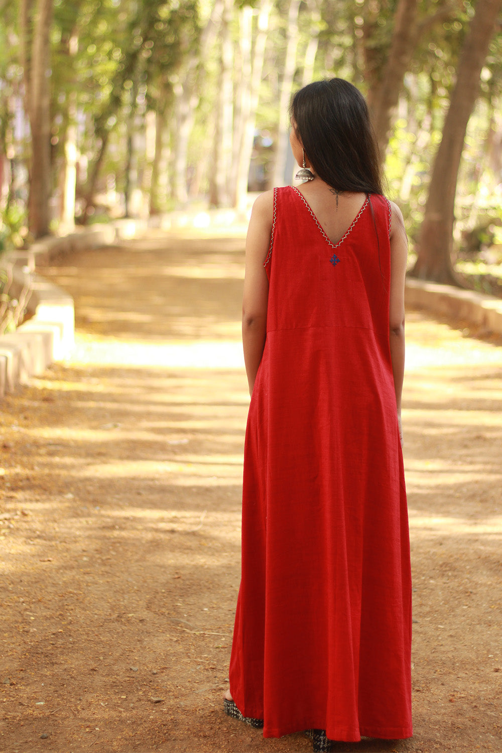 Khwaab | Long Kali Dress | Red