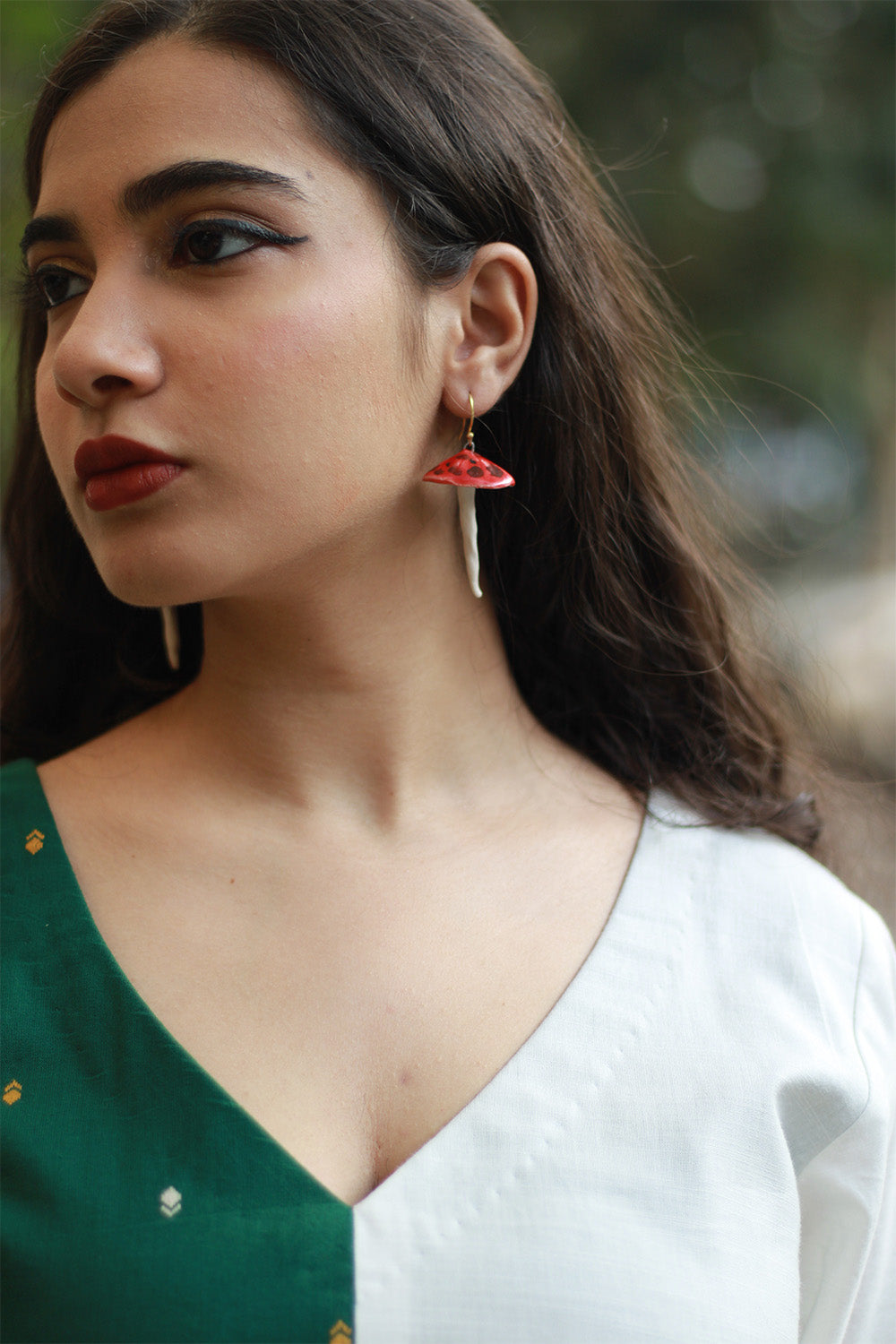 Sadhvi | Ceramic Toad Stools | Red Long