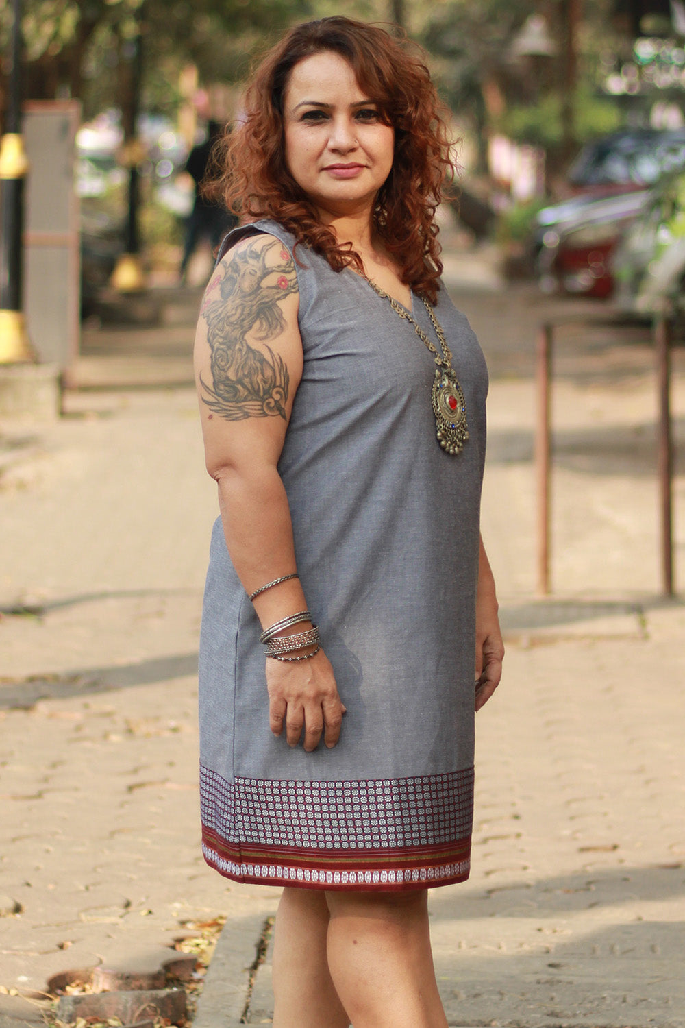 Twinkle Toes | Short Dress | Slate Cotton & Khunn