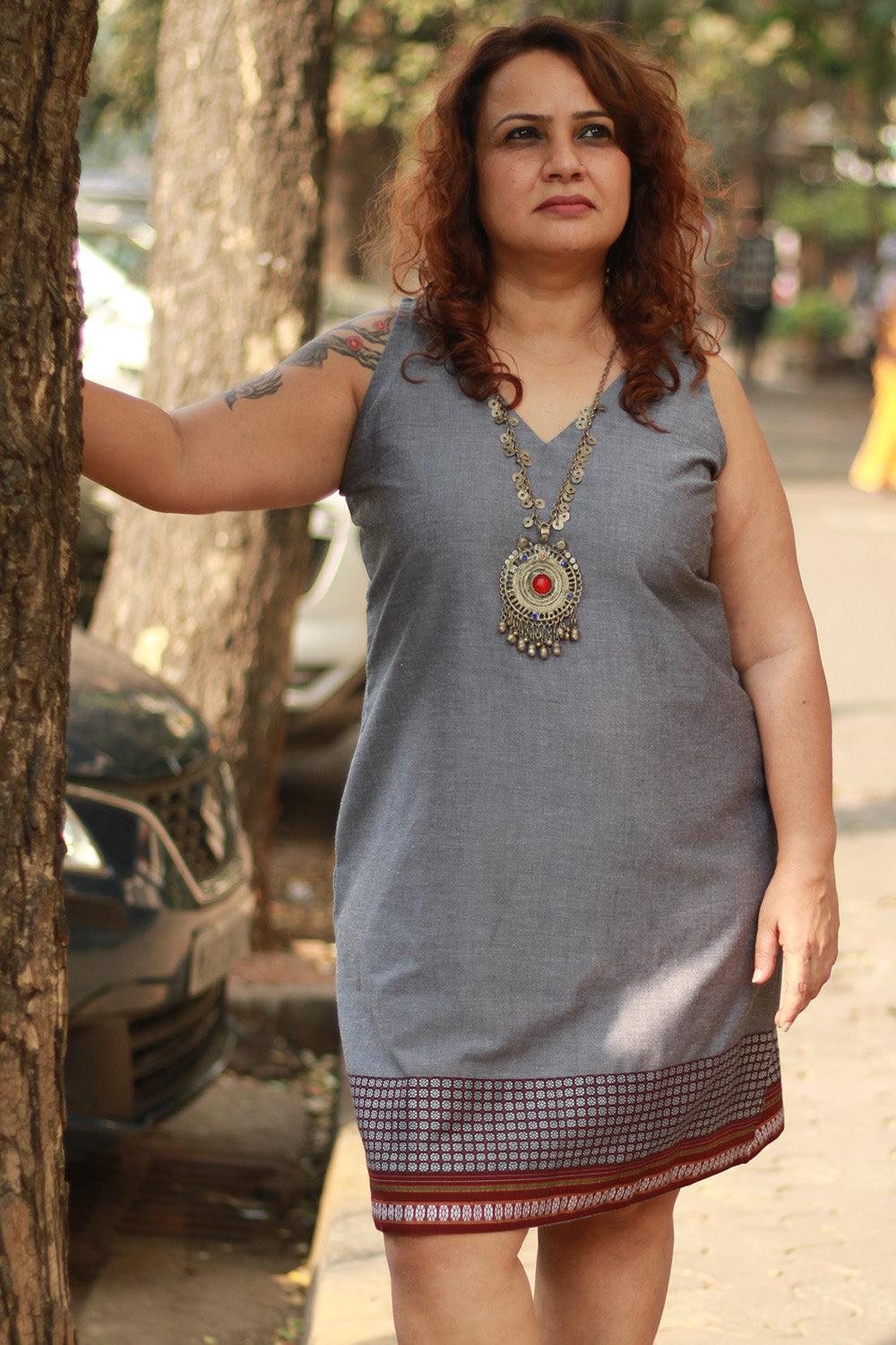 Twinkle Toes | Short Dress | Slate Cotton & Khunn