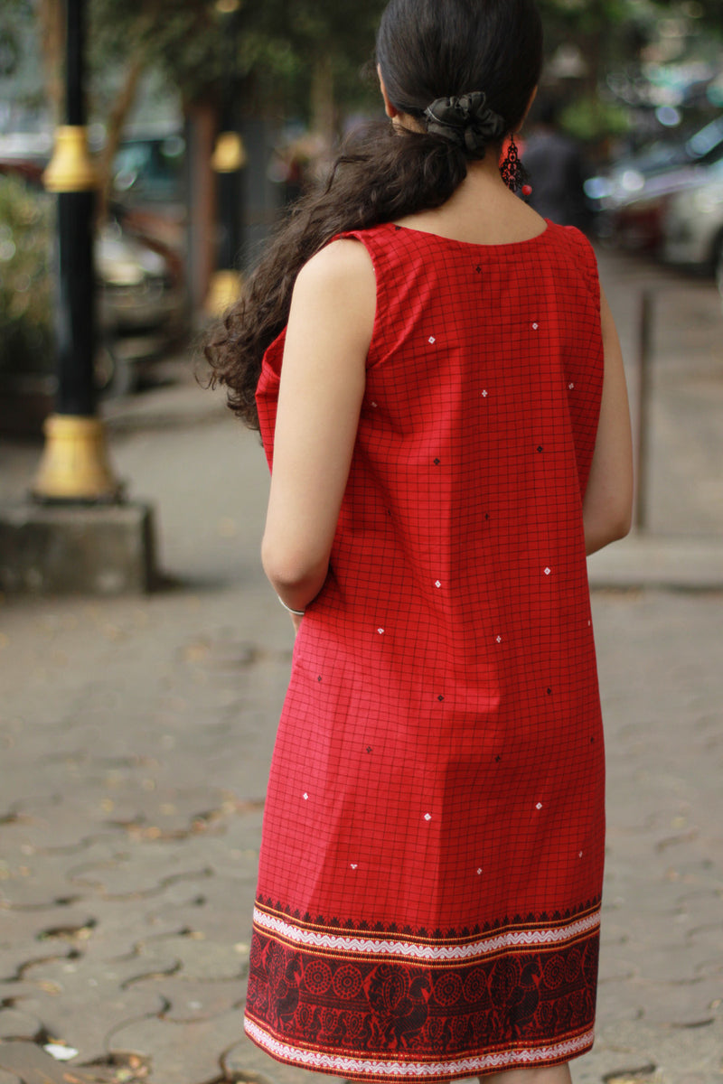 Scarlet Sparkle | Short Dress | Cotton