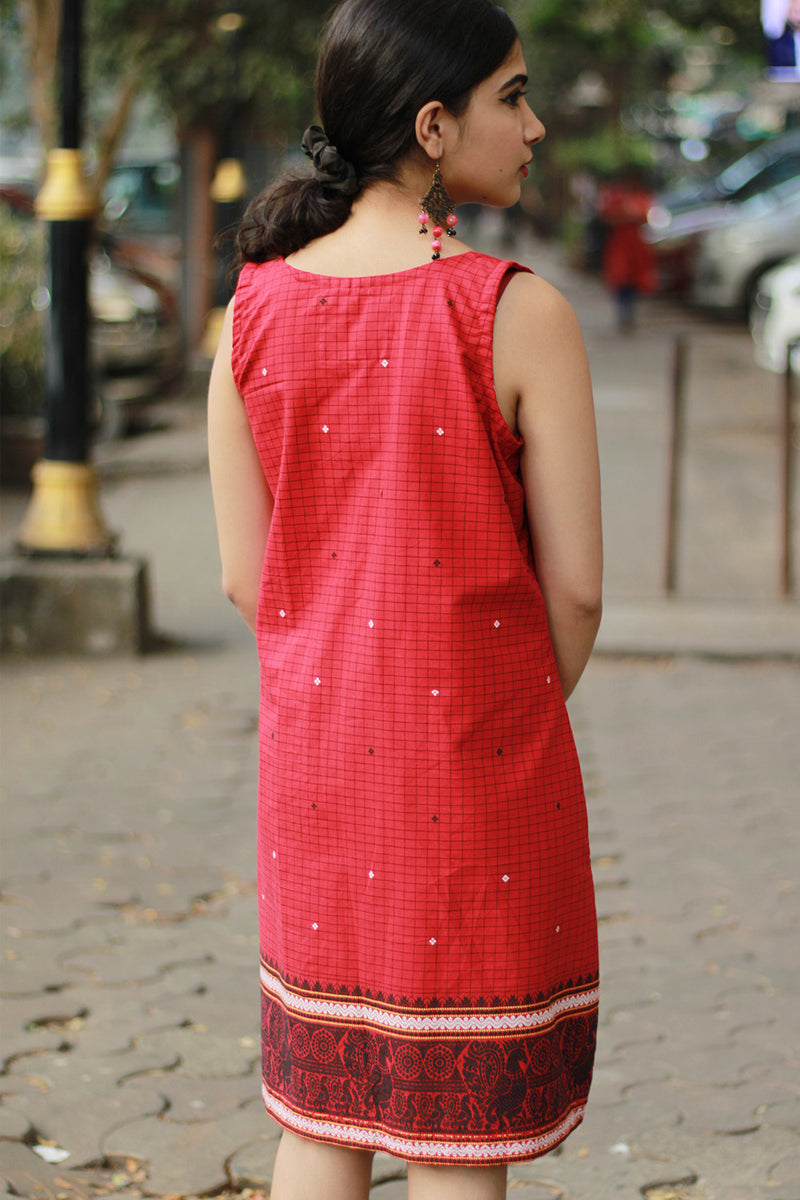 Scarlet Sparkle | Short Dress | Cotton