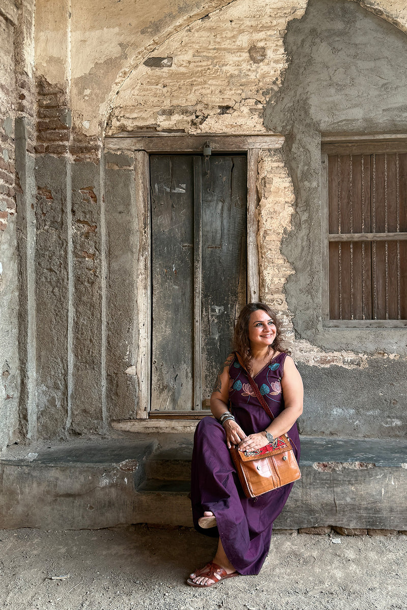 Saroj | Khwaab | Long Kali Dress | Wine