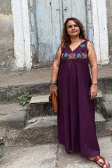 Saroj | Khwaab | Long Kali Dress | Wine