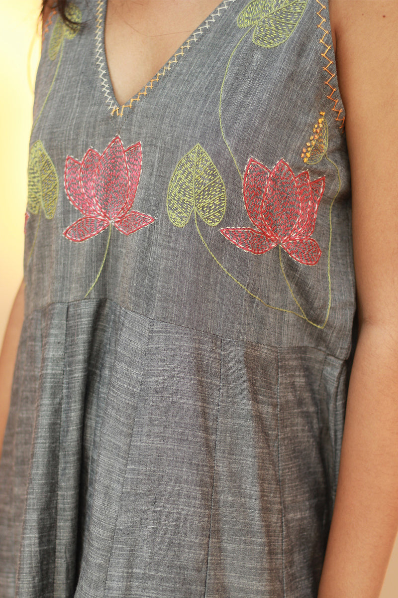 Saroj | Khwaab | Long  Kali Dress | Grey
