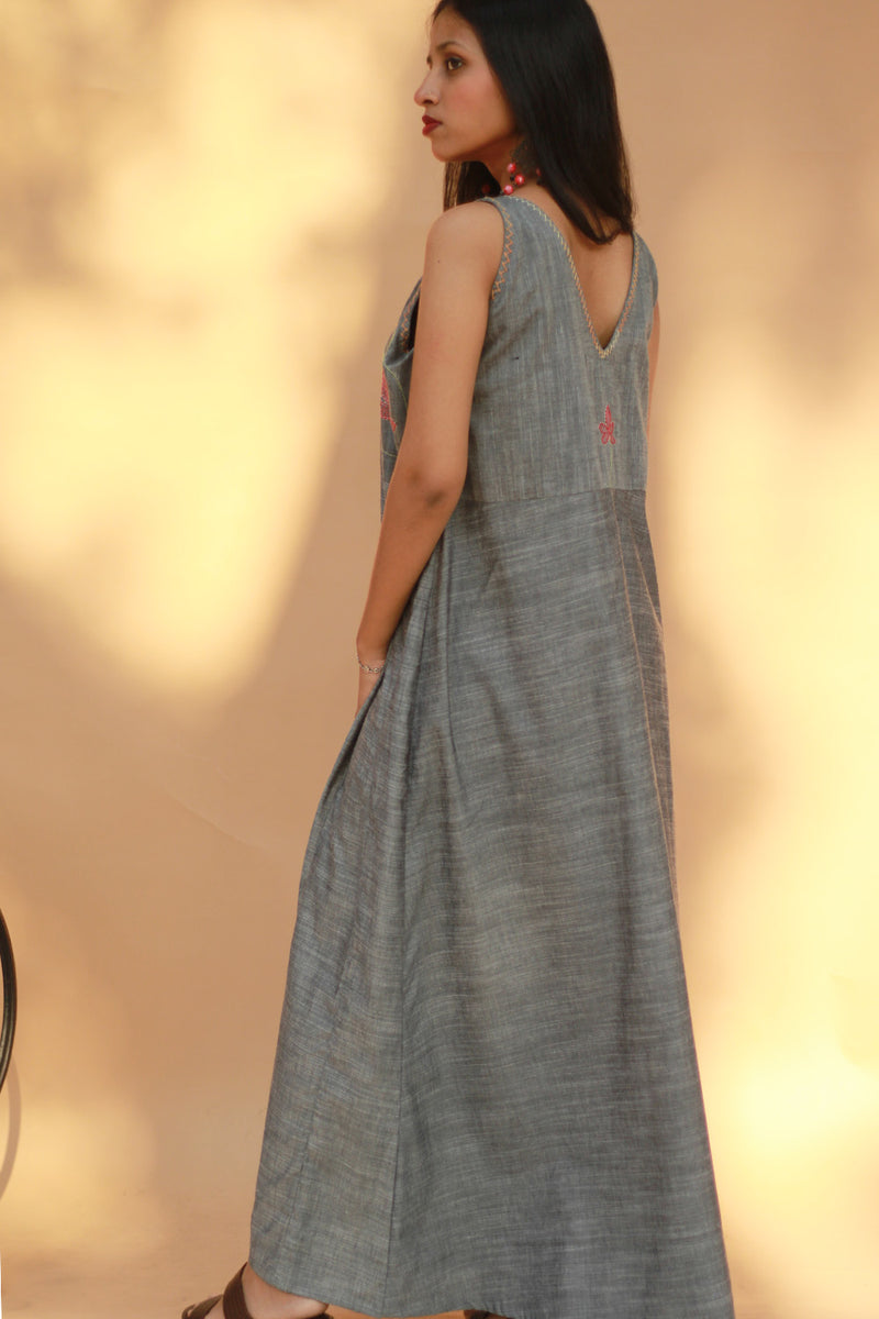 Saroj | Khwaab | Long  Kali Dress | Grey