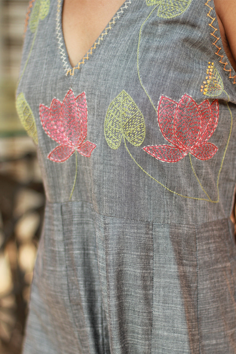 Saroj | Khwaab | Long  Kali Dress | Grey
