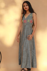 Saroj | Khwaab | Long  Kali Dress | Grey