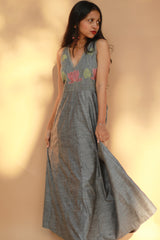 Saroj | Khwaab | Long  Kali Dress | Grey