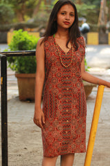 Titli | Short Dress | Madder Universe Ajrakh
