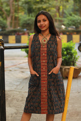 Titli | Short Dress | Blue Jardin Ajrakh