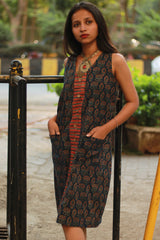 Titli | Short Dress | Blue Jardin Ajrakh