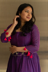 Amara | Layered Long Dress | Purple