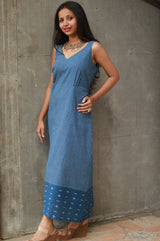 Mili | Sleeveless Dress | Blue Checks
