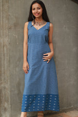 Mili | Sleeveless Dress | Blue Checks