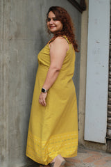 Mili | Sleeveless Dress | Ochre Checks