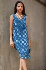 Noor | Sleeveless Modal Dress | Indigo