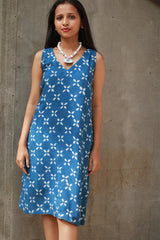 Noor | Sleeveless Modal Dress | Indigo