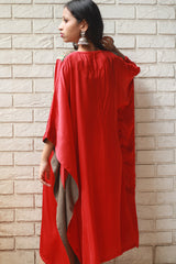 Banarasi Sitaara | Modal Silk Kaftan | Rouge