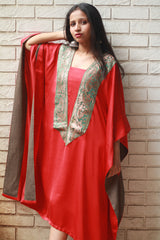 Banarasi Sitaara | Modal Silk Kaftan | Rouge
