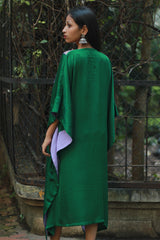 Banarasi Sitaara | Modal Silk Kaftan | Green