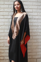 Banarasi Sitaara | Modal Silk Kaftan | Noir