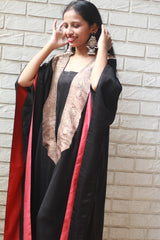 Banarasi Sitaara | Modal Silk Kaftan | Noir