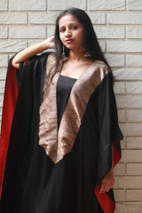 Banarasi Sitaara | Modal Silk Kaftan | Noir