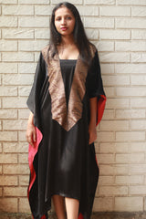 Banarasi Sitaara | Modal Silk Kaftan | Noir