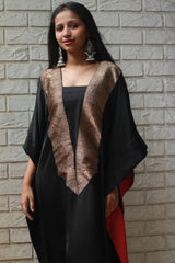 Banarasi Sitaara | Modal Silk Kaftan | Noir