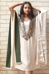 Banarasi Sitaara | Modal Silk Kaftan | Ivory