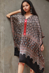 Banjara Sitaara | Modal Silk Kaftan | Noir Prakriti Ajrakh