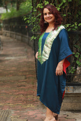 Banarasi Sitaara | Modal Silk Kaftan | Blue