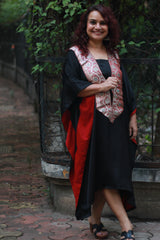 Banarasi Sitaara | Modal Silk Kaftan | Noir