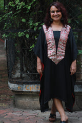 Banarasi Sitaara | Modal Silk Kaftan | Noir