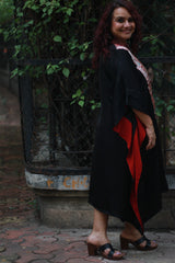 Banarasi Sitaara | Modal Silk Kaftan | Noir