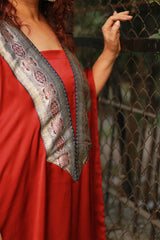 Banarasi Sitaara | Modal Silk Kaftan | Rouge