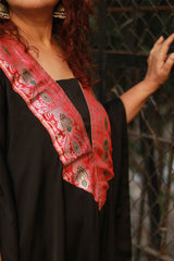 Banarasi Sitaara | Modal Silk Kaftan | Noir