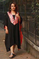 Banarasi Sitaara | Modal Silk Kaftan | Noir