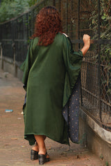 Banarasi Sitaara | Modal Silk Kaftan | Green