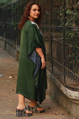 Banarasi Sitaara | Modal Silk Kaftan | Green