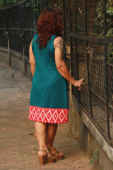 Cherry Fig | Sleeveless Short Dress | Teal