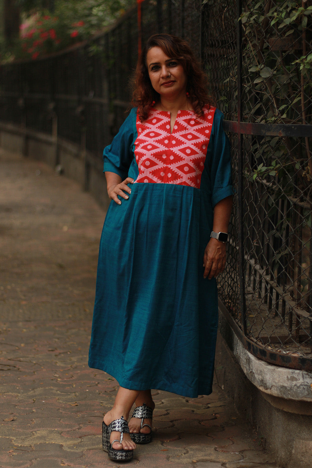 Cherry Fig | Long Dress | Teal